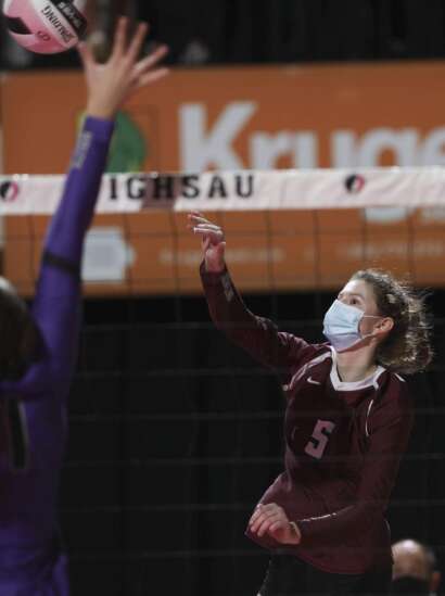 Photos: Iowa City Liberty vs. West Des Moines Dowling, Iowa Class 5A state volleyball tournament semifinals