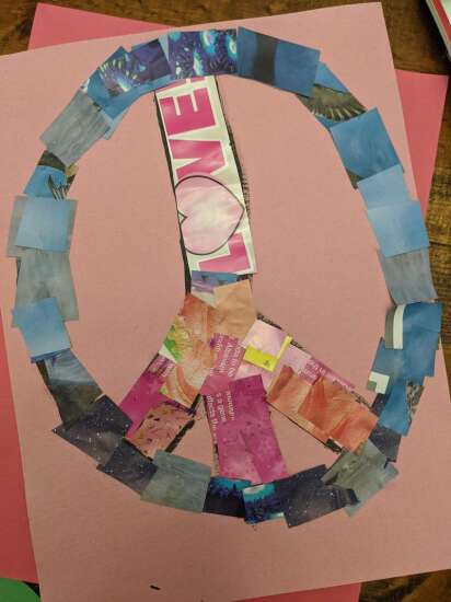 Make a peace sign collage