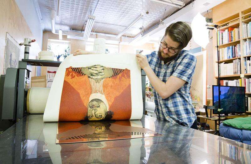 Iowa City printmaker Diego Lasansky opens his first solo exhibition at 21-years-old