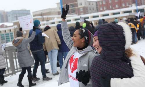 ‘Fight for me, fight for us:’ Thousands brave snowstorm for…