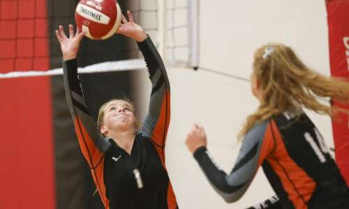Photos: Marion vs. West Delaware, Iowa high school volleyball