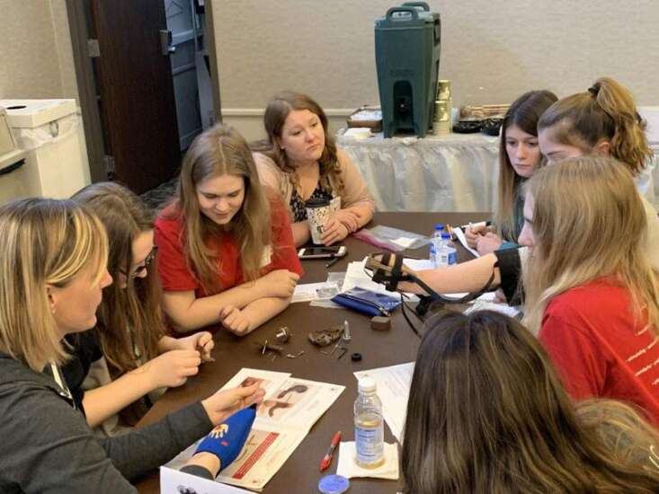 Eighth-grade girls get taste of engineering at hands-on Collins Aerospace event