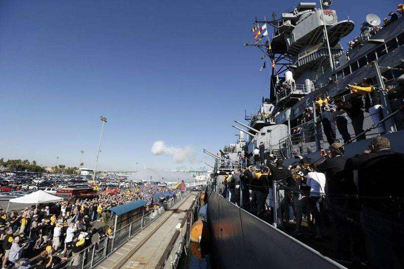 USS Iowa serves as party host to Hawkeye faithful