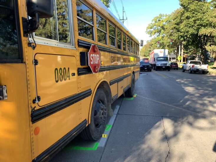 Cedar Rapids school bus hits teen, who is in serious condition