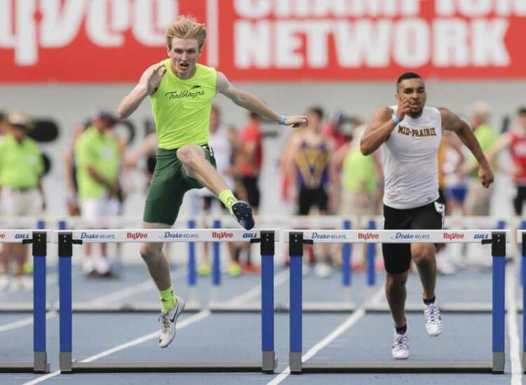 Beckman’s Mark Brown repeats in 2A state track 400 hurdles