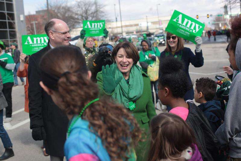 Presidential hopeful Sen. Amy Klobuchar in Cedar Rapids promises to usher America across river of divides