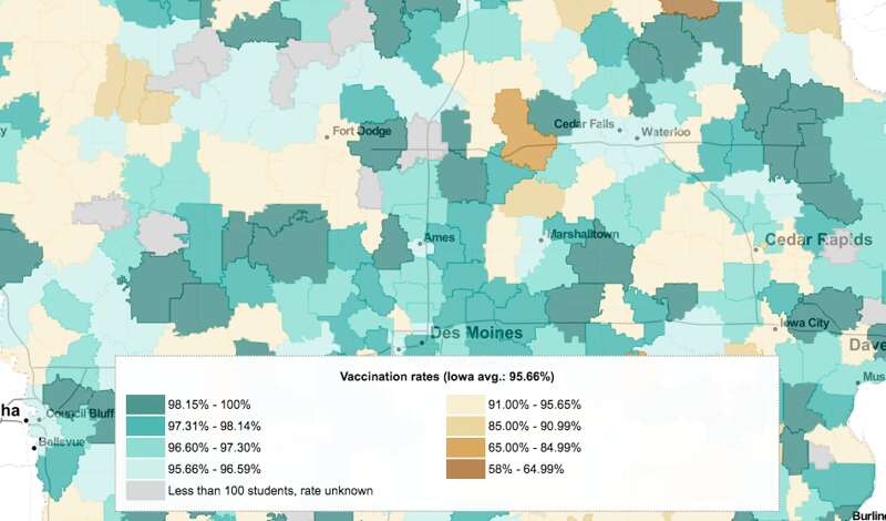 Interactive: What is the vaccination rate in your school district?