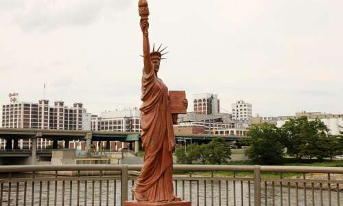 Time Machine: The story behind the mini Statue of Liberty in downtown Cedar Rapids