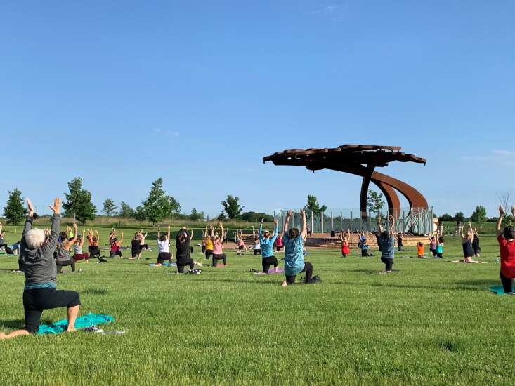 Enjoy free sunrise yoga Saturdays at Lowe Park in Marion