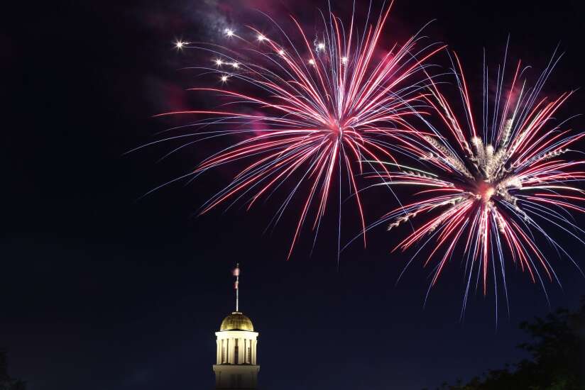 Fireworks lighting up E. Iowa skies