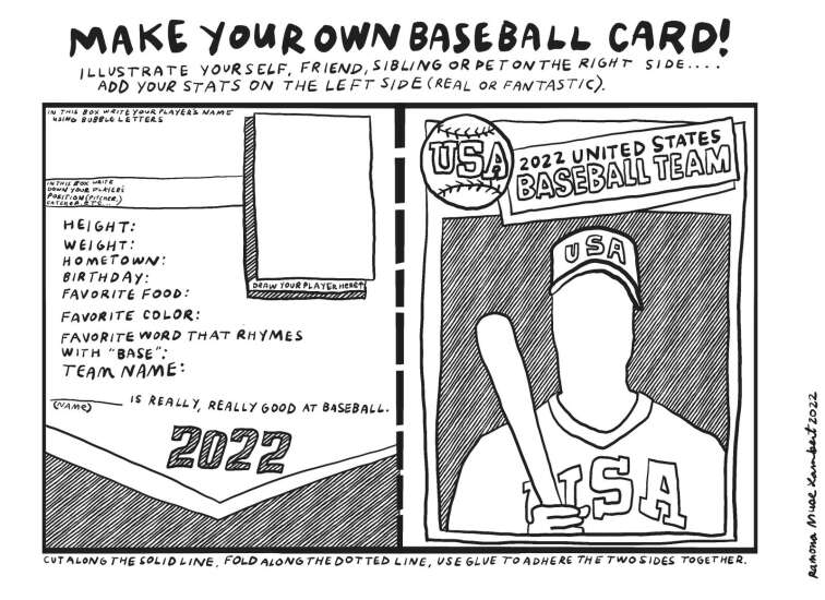 Print and color: Make your own baseball card
