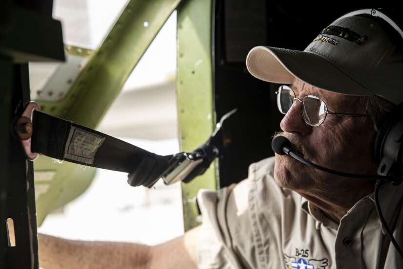 ‘Living museum’ World War II airplane tours Iowa skies for first time
