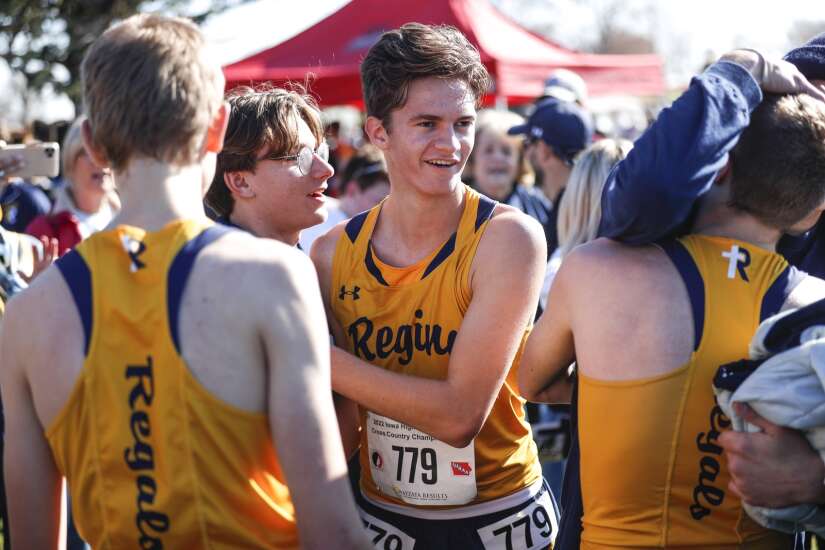 12 years later, Iowa City Regina returns to the summit in 1A boys’ cross country