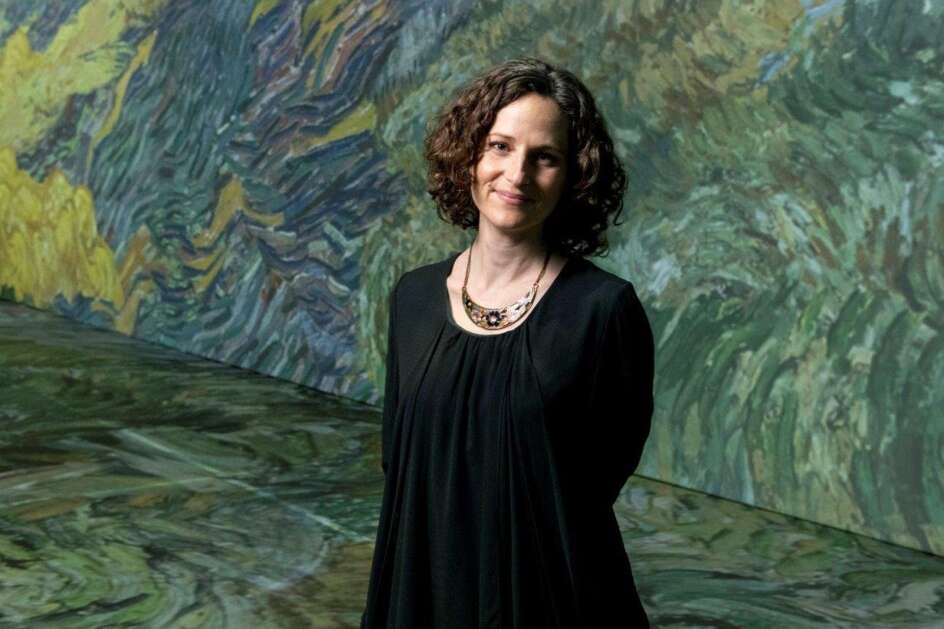 Art historian Fanny Curtat of Montreal brought her perspective to "Beyond Van Gogh: The Immersive Experience," which debuted in Miami on April 15, 2021, and is on view through July 20, 2023, at Davenport's RiverCenter. (Paquin Entertainment Group)
