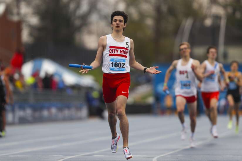 Iowa City High is deadly in the Drake Relays distance medley