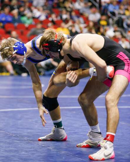 Photos: Day 2 of the 2023 Iowa Class 2A boys’ state wrestling tournament 