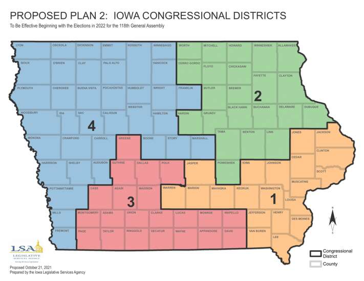 Iowa lawmakers approve second redistricting plan