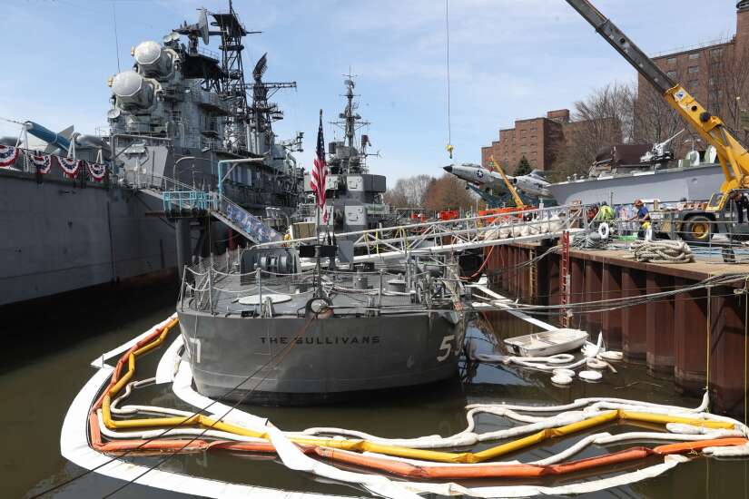 USS The Sullivans no longer sinking, but set for more repairs