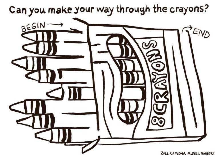Print and color: Crayon maze