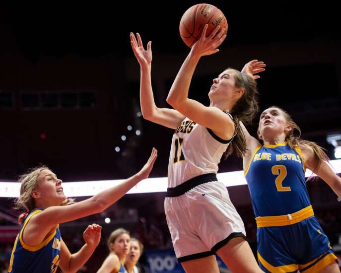 Photos: Algona Garrigan vs. Martensdale-St. Marys in 2023 Iowa Class 1A girls’ state basketball quarterfinals