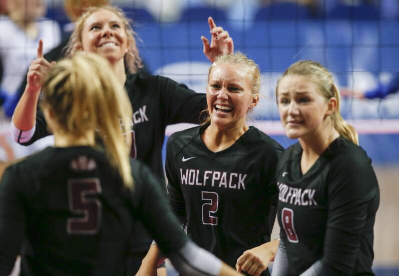 Photos: Dike-New Hartford beats Western Christian in Class 2A Iowa high school state volleyball championship