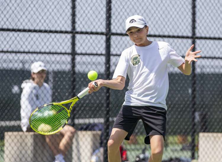 Photos: Class 2A Iowa high school boys’ tennis district at Iowa City West