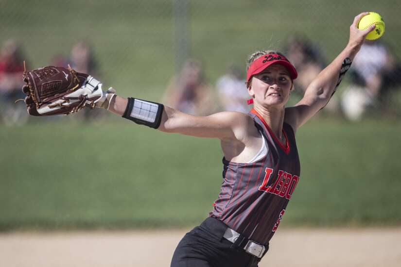 Lisbon stands on even footing with North Linn after softball split