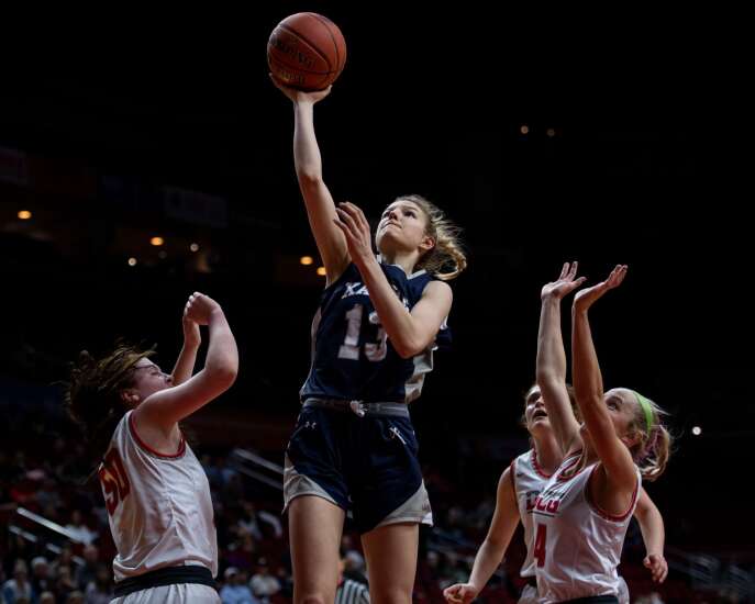 Photos: Cedar Rapids Xavier vs. Dallas Center-Grimes in Class 4A Iowa high school girls’ basketball state semifinals