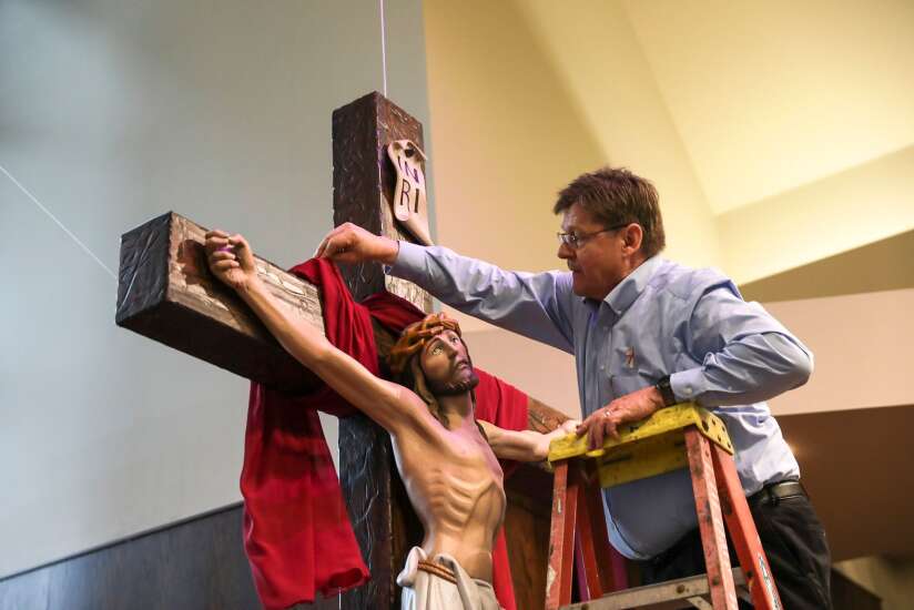 St. Ludmila celebrates Good Friday, Easter with crucifix from derecho