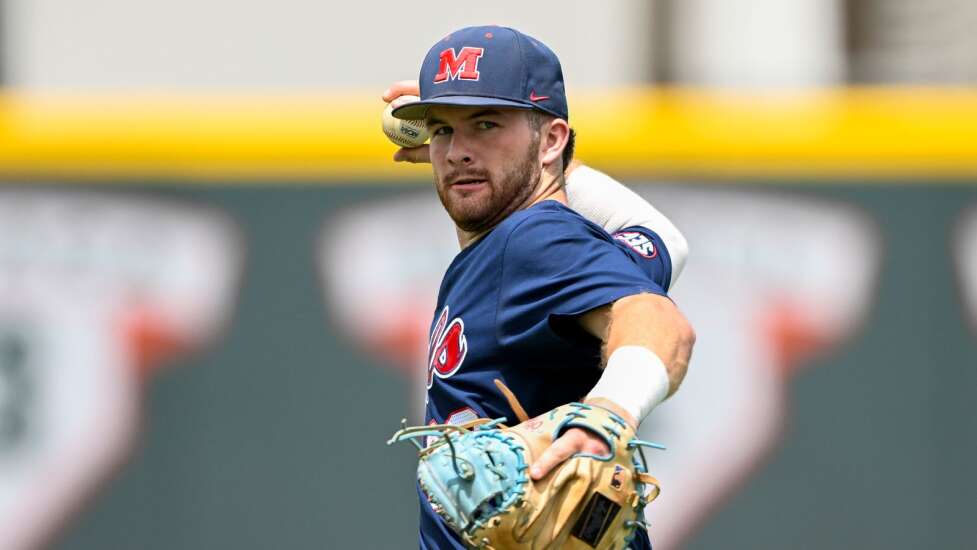 No rest for Calvin Harris after winning national baseball championship with Ole Miss