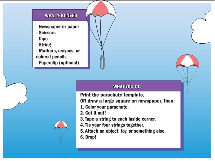 How to make a floating paper parachute