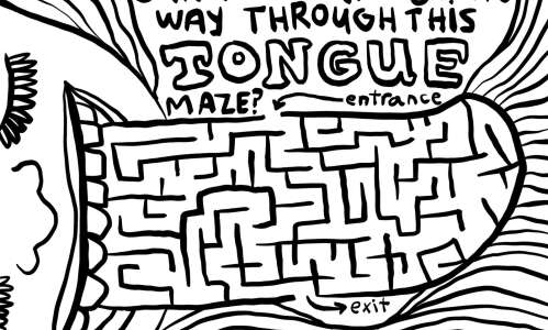Print and color: Escape this tongue maze
