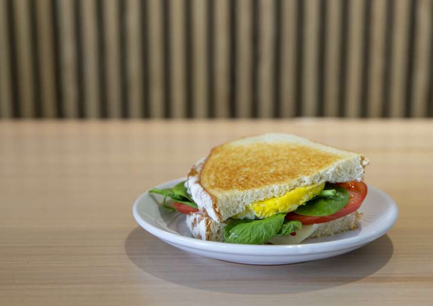 The garden sandwich at the Coffee Emporium in Tiffin, Iowa, on Thursday, May 18, 2023. (Savannah Blake/The Gazette)