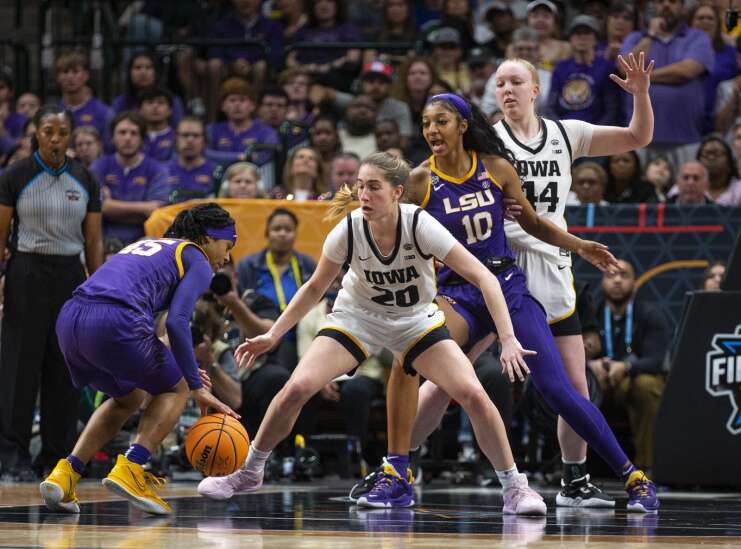 Iowa vs. LSU NCAA women’s basketball championship box score, highlights, live updates recap