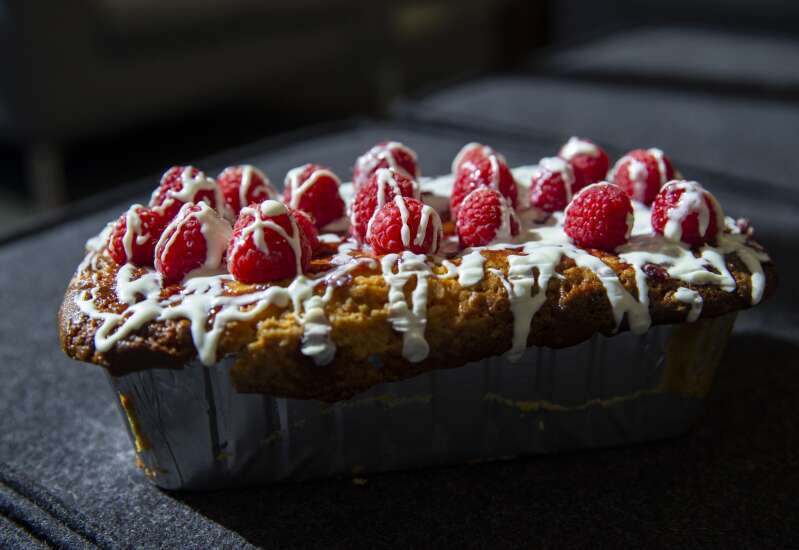 Try to resist this raspberry cheesecake poundcake recipe