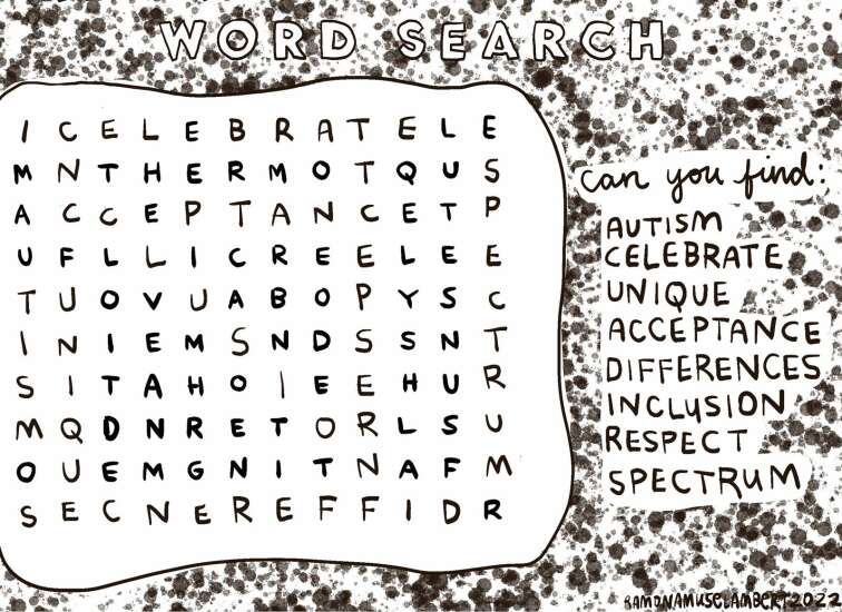 Can you find these words for Autism Acceptance Month?