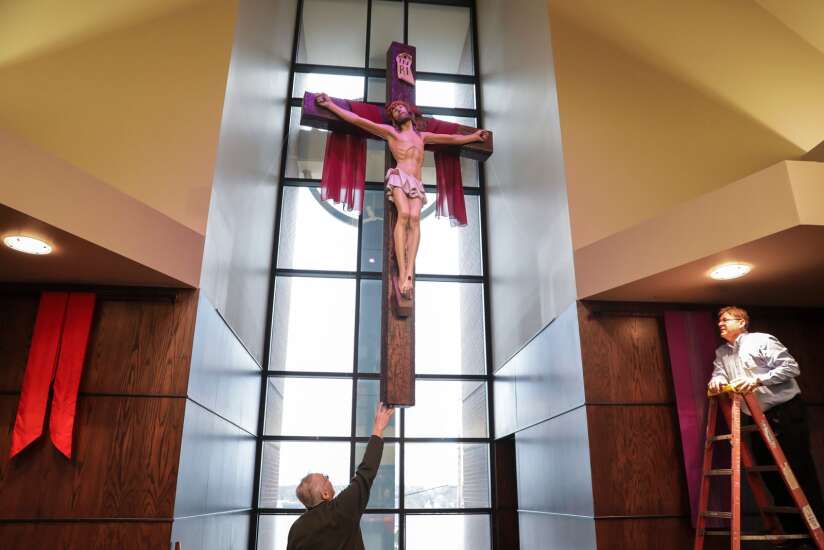 St. Ludmila celebrates Good Friday, Easter with crucifix from derecho