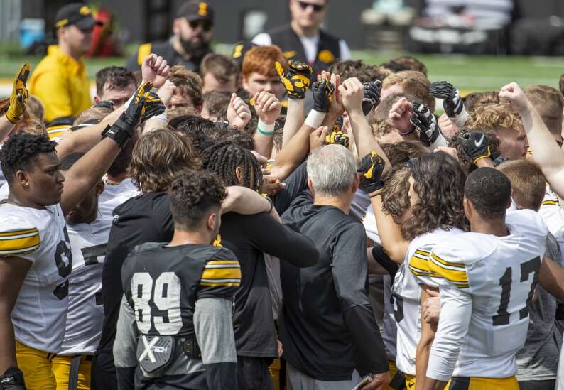 Iowa football starts spring practices short-handed at some positions
