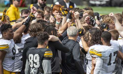 Spring football notebook: Iowa copes with ‘inordinate amount of injuries’