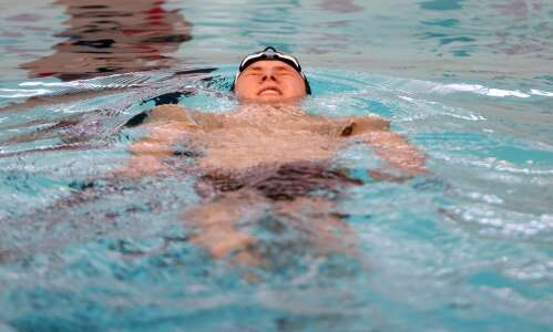 Linn-Mar dominates district swim meet at home