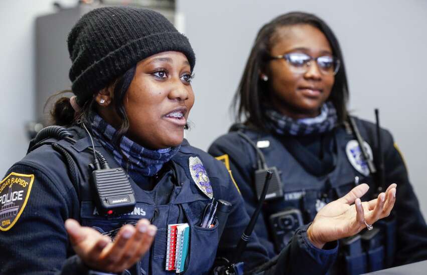 First Black sisters at Cedar Rapids police work on bonds with community