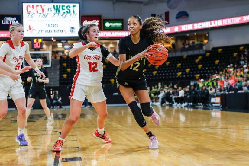 Photos: Iowa City High vs. Iowa City West girls’ basketball at Xtream Arena