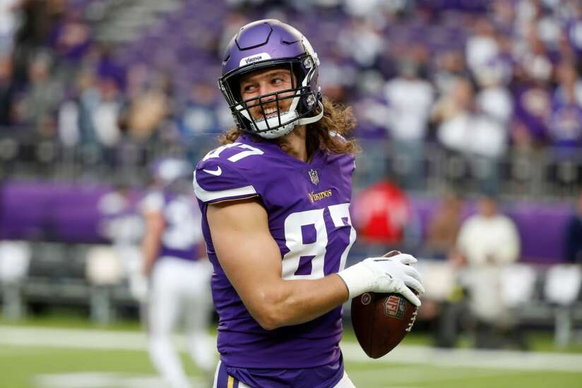 Former Iowa tight end T.J. Hockenson embraces new NFL home on playoff-contending Vikings