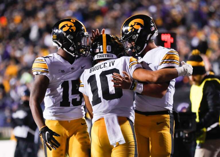 Iowa sparked by new quarterback, well-timed turnovers in 17-12 win over Northwestern