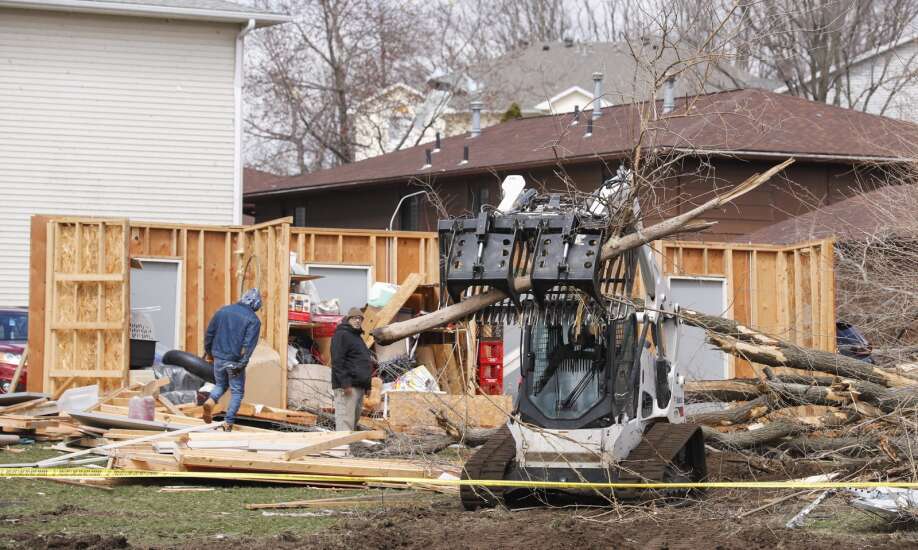 ‘Violent’ Iowa tornadoes ripped houses apart, crumpled grain bins, stripped trees
