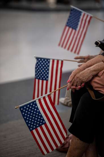 Photos: Community members gather to welcome return of Honor Flight 44.