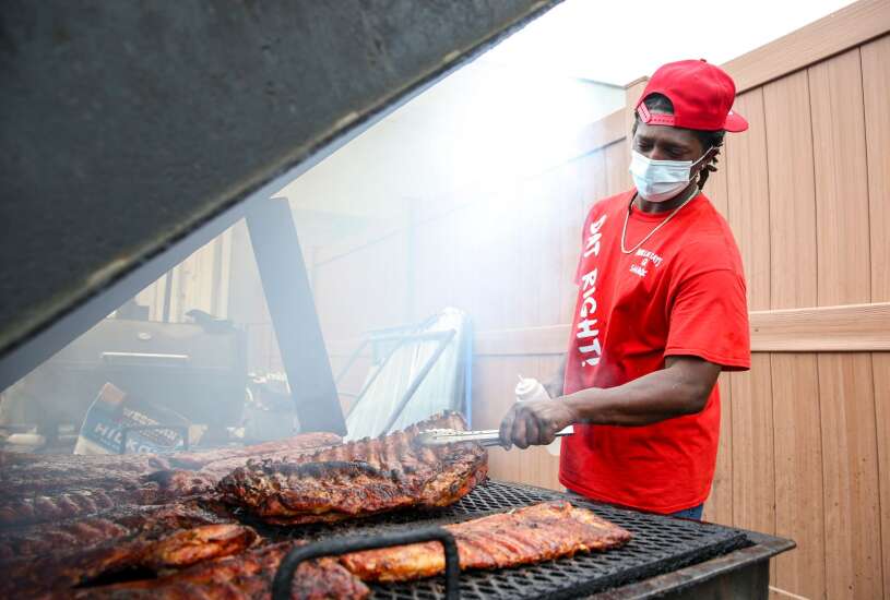Willie Ray Fairley packs up the Q Shack to feed Kentucky tornado victims