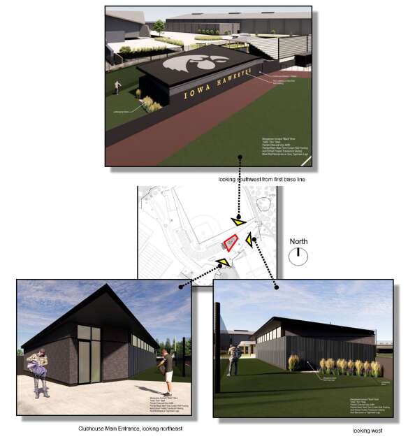 The revised project proposal, going before the Board of Regents next week, instead would build a 2,365-square-foot stand-alone clubhouse next to the first baseline’s dugout for $5.5 million — a fifth of the cost of the proposed renovation. (Board of Regents documents)
