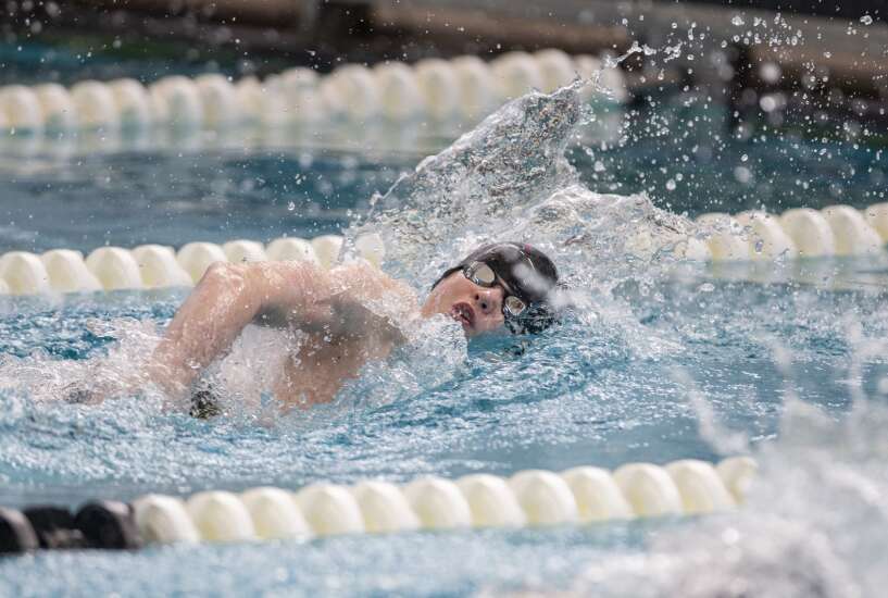 Photos: Cedar Rapids Washington snags win over Linn-Mar in boys’ district swimming