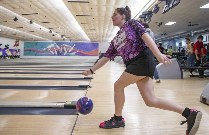 Cedar Rapids Kennedy bowler Kaylee Harris hopes to bring team to state with her this year